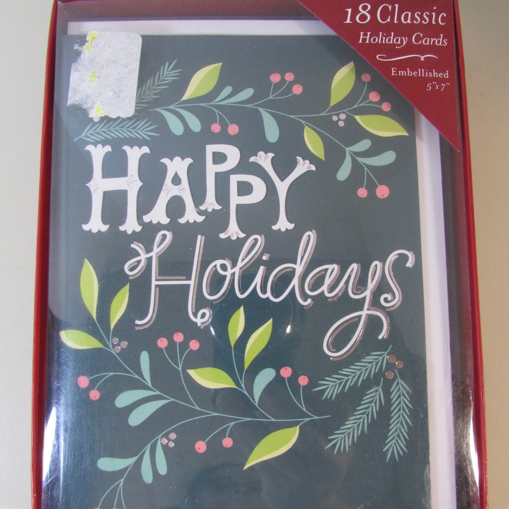 Classic Christmas Holiday Cards 18 ct w/envelopes